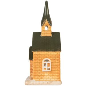 Clayre & Eef Świecznik Dom 9x8x21 cm Dolomitowy