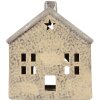 Clayre & Eef Świecznik Domek 13x8x15 cm Dolomitowy