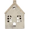 Clayre & Eef Świecznik Domek 11x7x16 cm Szaro-Beżowy