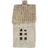 Clayre & Eef Świecznik Domek 11x7x16 cm Szaro-Beżowy