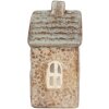 Clayre & Eef Świecznik Domek 9x6x13 cm Beżowo-Zielony