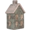 Clayre & Eef Świecznik Domek Zielono-Różowy 8x7x14 cm
