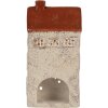 Clayre & Eef Świecznik Domek Beżowo-Brązowy 12x8x24 cm