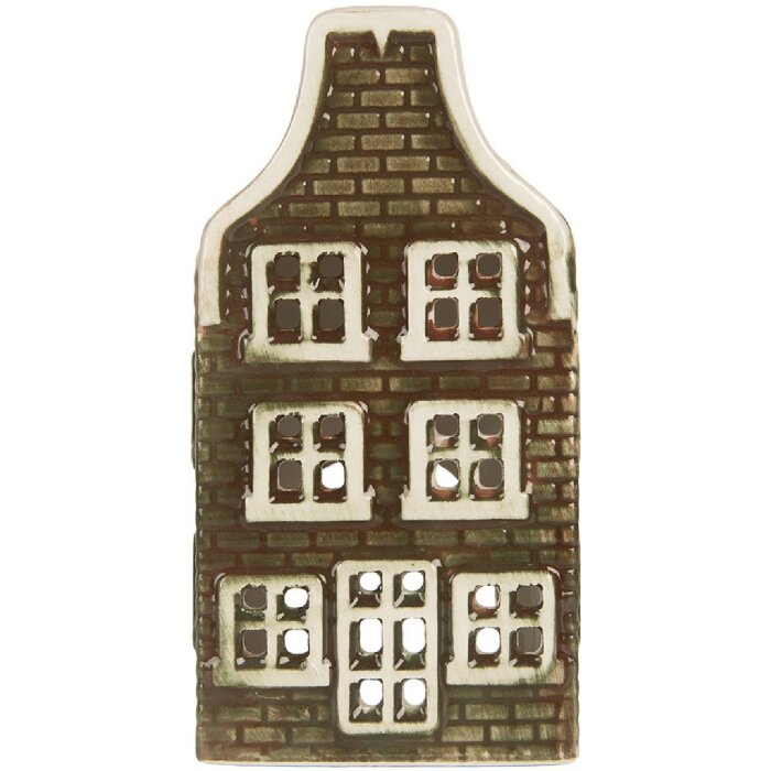 Clayre & Eef Świecznik Domek 7x7x14 cm