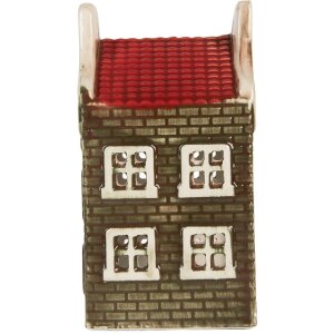 Clayre & Eef Świecznik Domek 7x7x14 cm