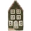 Clayre & Eef Świecznik Domek 7x7x14 cm Szaro-Zielony