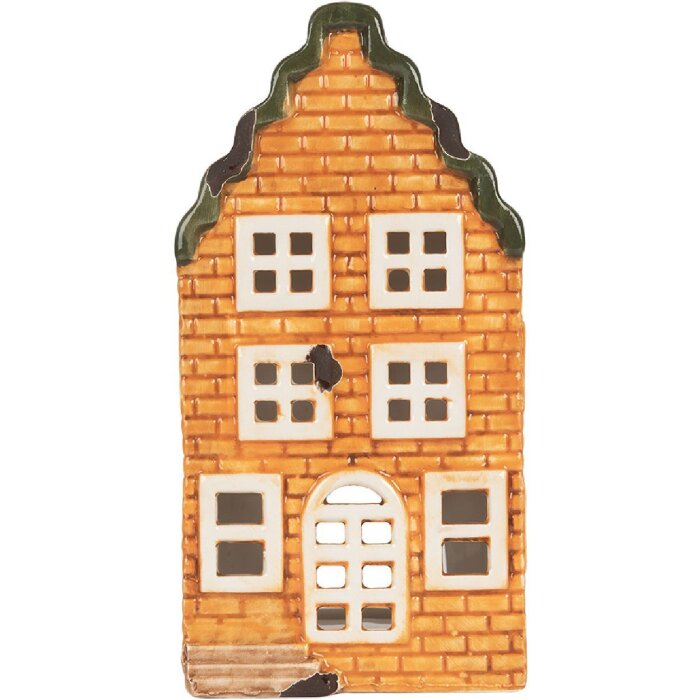 Clayre & Eef Świecznik Domek 9x10x19 cm