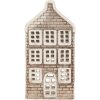 Clayre & Eef Świecznik Domek 7x7x14 cm Szaro-Pomarańczowy