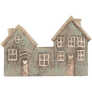 Clayre & Eef Świecznik Domek 22x9x15 cm Dolomit