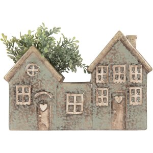 Clayre & Eef Świecznik Domek 22x9x15 cm Dolomit