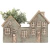 Clayre & Eef Świecznik Domek 22x9x15 cm Dolomit