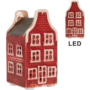 Clayre & Eef Domek Dekoracyjny LED 4x4x8 cm