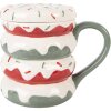 Clayre & Eef Kubek z Pokrywką 450ml 15x10x12cm
