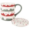 Clayre & Eef Kubek z Pokrywką 450ml 15x10x12cm