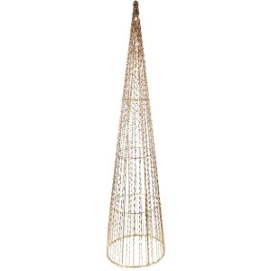 Clayre & Eef 50828 Dekoracyjny Stożek LED (Zestaw 3) Ø 20x80/16x60/11x40 cm / 6xAA
