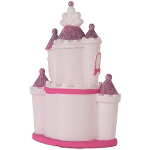 Clayre & Eef Lampka Nocna Zamek LED Różowo-Fioletowa 16x11x24 cm