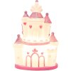 Clayre & Eef Lampka Nocna Zamek LED Różowo-Fioletowa 16x11x24 cm