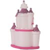 Clayre & Eef Lampka Nocna Zamek LED Różowo-Fioletowa 16x11x24 cm