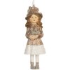 Clayre & Eef Dekoracja Wisząca Dziecięca Beżowo-Różowa 5x4x12 cm