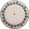 Clayre & Eef Mały Talerz Porcelanowy Beżowo-Brązowy 20 cm