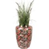 Clayre & Eef 66376 Waza Dekoracyjna Zielono-Różowa Ø 33x44 cm