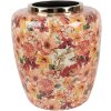 Clayre & Eef 66378 Waza dekoracyjna beżowo-pomarańczowa 33x36 cm