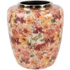 Clayre & Eef 66378 Waza dekoracyjna beżowo-pomarańczowa 33x36 cm