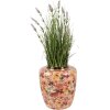 Clayre & Eef 66378 Waza dekoracyjna beżowo-pomarańczowa 33x36 cm