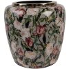 Clayre & Eef 66380 Waza Dekoracyjna Szaro-Różowa 25x25 cm