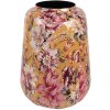 Clayre & Eef 66383 Żółto-Różowa Waza Dekoracyjna 27x34 cm