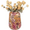 Clayre & Eef 66383 Żółto-Różowa Waza Dekoracyjna 27x34 cm