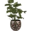 Clayre & Eef 66386 Dekoracyjna waza szaro-różowa Ø28x25 cm
