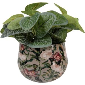 Clayre & Eef 66395 Donica Ø 13x10 cm Szaro-Różowa