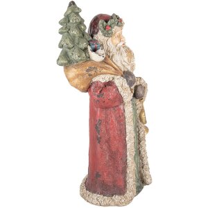 Clayre & Eef Dekoracja Święty Mikołaj 35x28x83 cm
