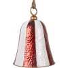 Clayre & Eef 6Y5925 Dzwonek dekoracyjny czerwono-biały 28x39 cm