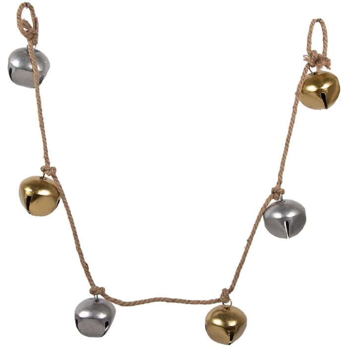 Dzwoneczki dekoracyjne Clayre & Eef, złoto-srebrne, 8x8x135 cm