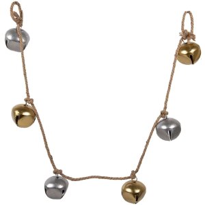 Dzwoneczki dekoracyjne Clayre & Eef, złoto-srebrne,...