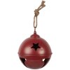 Dekoracja wisząca w kształcie dzwoneczka 12x12 cm, czerwono-brązowa, Clayre & Eef