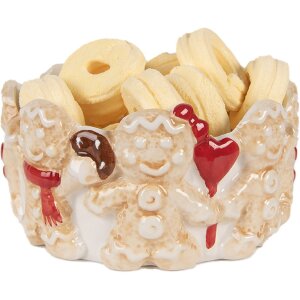 Szarałka keramikowa Clayre & Eef 6CE2233 Ø 14x7 cm, brąz/beż