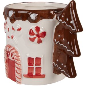 Beczka Clayre & Eef 400 ml, biało-brązowa, ceramika,...