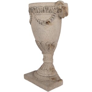 Wazon na ścianę Clayre & Eef 29x11x44 cm, styl vintage, beżowo-brązowy