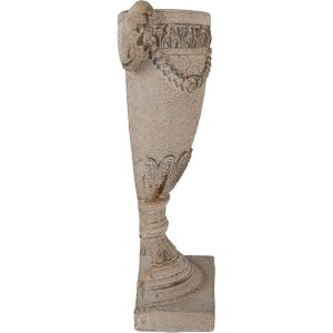 Wazon na ścianę Clayre & Eef 29x11x44 cm, styl vintage, beżowo-brązowy