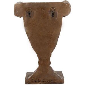 Wazon na ścianę Clayre & Eef 29x11x44 cm, styl vintage, beżowo-brązowy