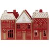 Clayre & Eef Świecznik na Tealighty 38x13x25 cm Czerwono-Biały
