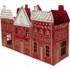 Clayre & Eef Świecznik na Tealighty 38x13x25 cm Czerwono-Biały