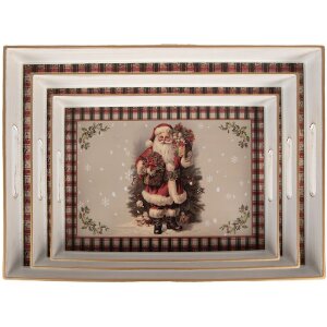 Zestaw 3 tac do serwowania Clayre & Eef –...