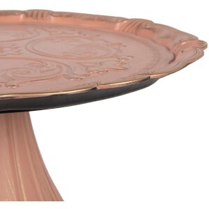 Clayre & Eef Talerz na tort różowe złoto 32x15 cm