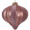 Clayre & Eef Bombka Choinkowa Różowa 10x10 cm