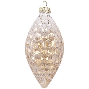 Clayre & Eef Bombka Choinkowa Złota Ø 6x12 cm