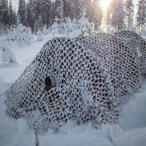 Buteo Photo Gear 3D-Liście Siatka Maskująca Camo Śnieg 2,4x3 m